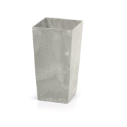 Květináč URBI SQUARE BETON EFFECT s vkladem 12,6 cm - barva: beton