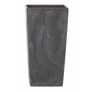 Květináč URBI SQUARE BETON EFFECT s vkladem 12,6 cm - barva: antracit