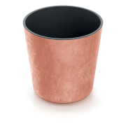 Květináč URBI ROUND EFFECT s vkladem 30 cm - barva: terakota