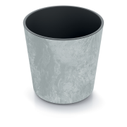 Květináč URBI ROUND EFFECT s vkladem 25 cm - barva: beton