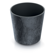 Květináč URBI ROUND EFFECT s vkladem 25 cm - barva: antracit