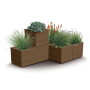 Květináč MADERA CASE ECO WOOD 77 cm - barva: kávová ECO