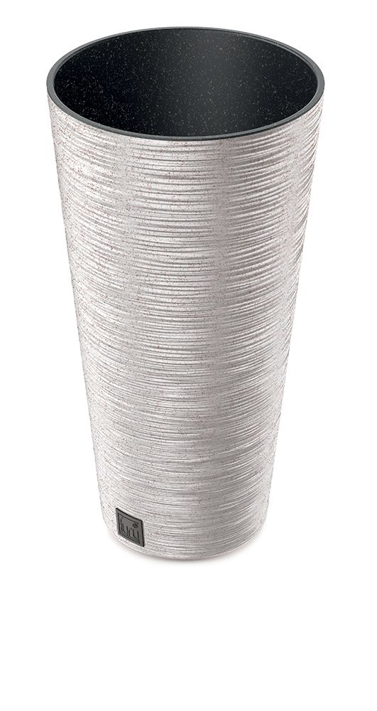 Kvetináč FURU SLIM ECO WOOD s vkladom 25 cm - farba: biela ECO