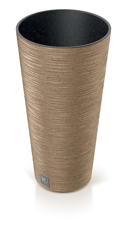 Kvetináč FURU SLIM ECO WOOD s vkladom 25 cm - farba: naturo ECO