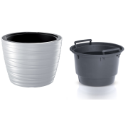 Květináč nízký MAZE s vkladem 47,5 cm - barva: bílá