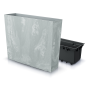 Truhlík URBI CASE BETON EFFECT T s vkladem 58 cm - barva: písková